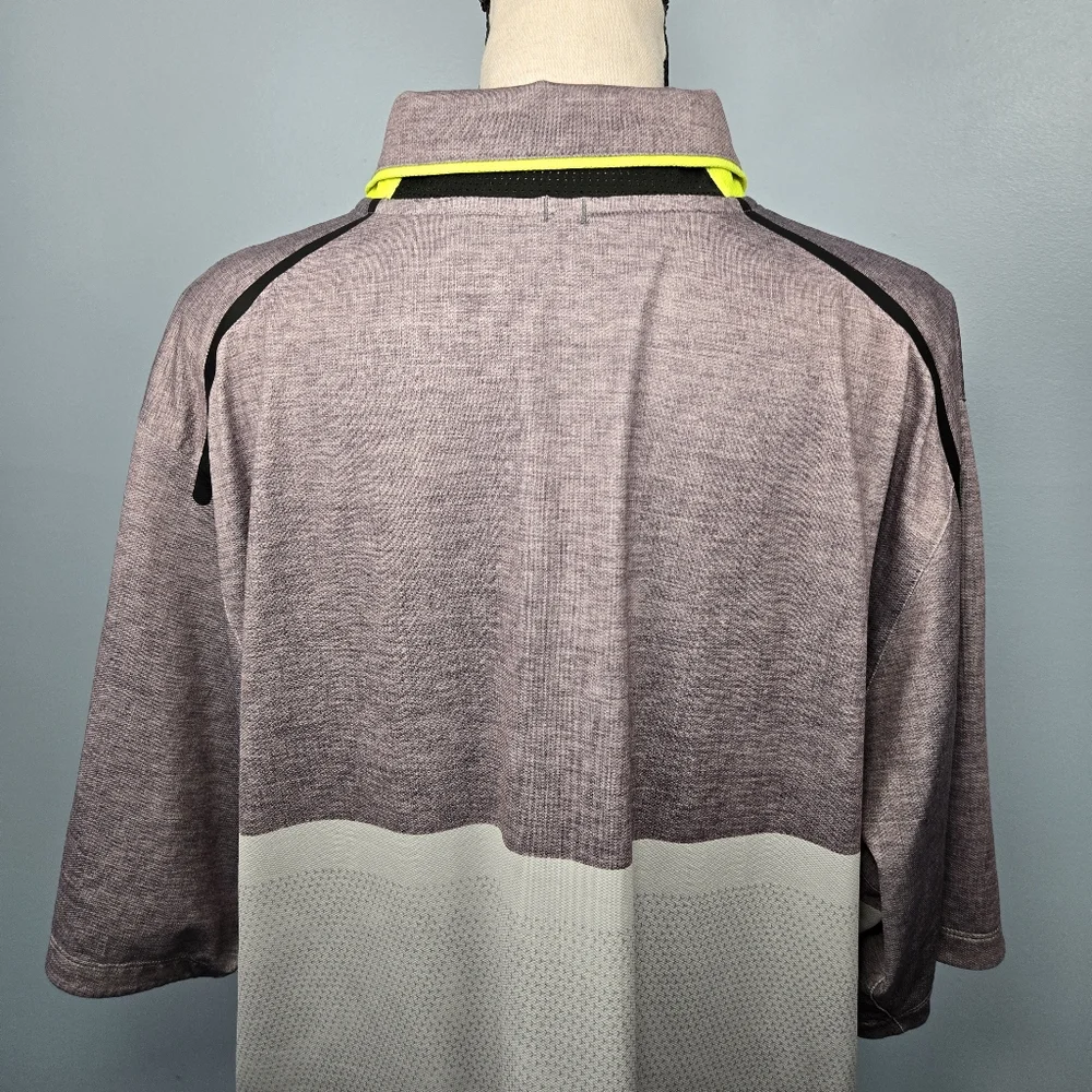Nike Golf Polo‎ Mens XL Dri Fit Gray Short Sleeve Shirt
